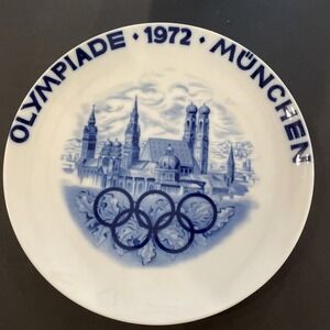 1972 OLYMPIADE MUNCHEN Plate - Munich Olympics Bavaria Germany Perfect Rare!